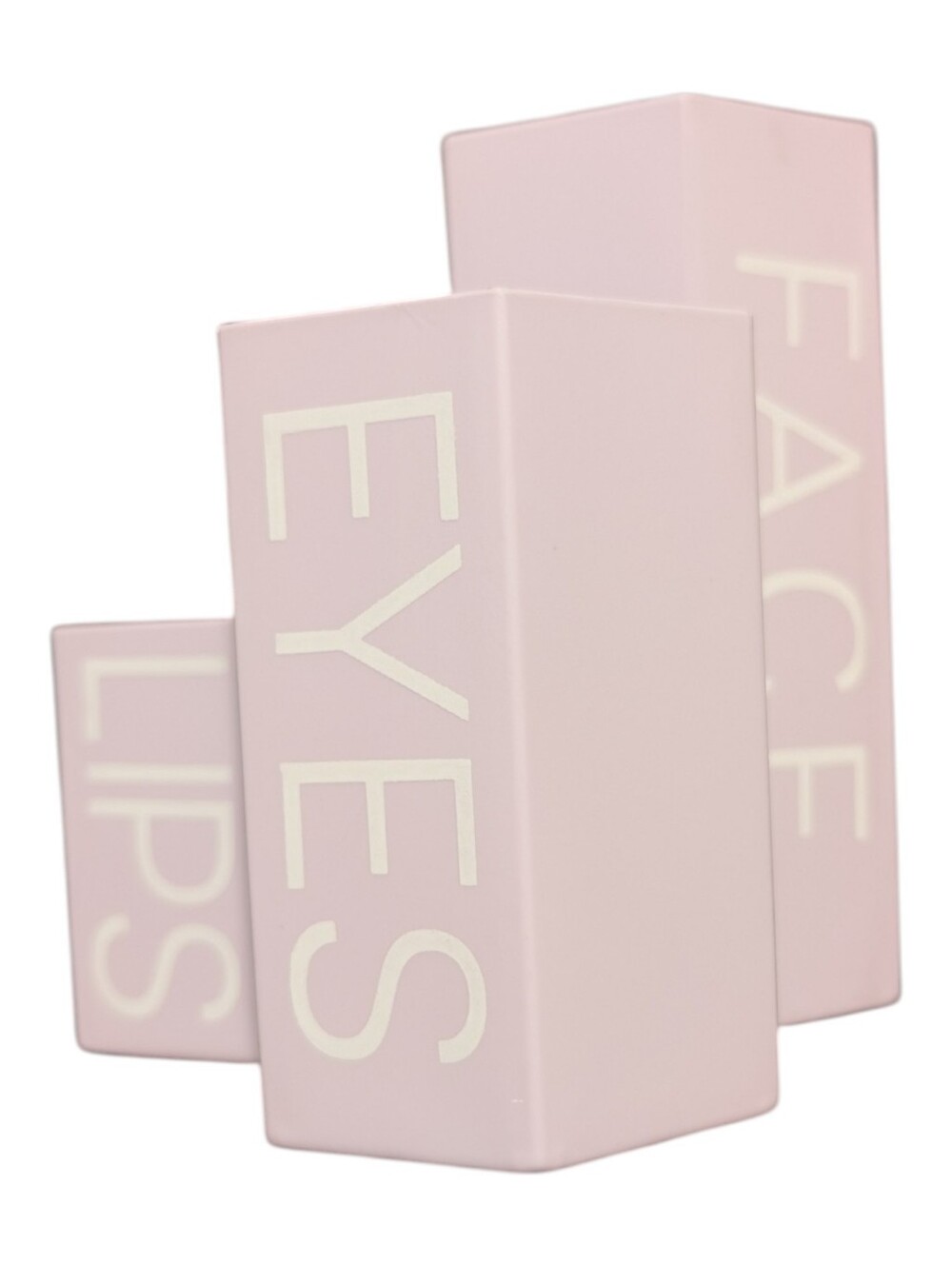 Cosmetics Storage Container “Lips, Eyes, Face” makeup Brush Holder Light Purple
